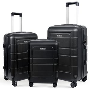 Mofut Kofferset, 3tlg Hartschalenkoffer Set, M-L-XL, Reisekoffer-Set ABS+PC, Trolley Handgepäck mit 4 Rollen und TSA Schloss