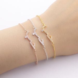 Vollständiges Kristallzitat in arabischen Armbändern für Frauen, Verlobungsschmuck, Edelstahlkette, gefüllt, Freundschaft, Bracciali Donna