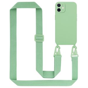 Cadorabo Schutzhülle für Apple iPhone 12 MINI Hülle in Grün Handykette Etui längenverstellbar Kordel Band