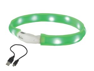 Nobby LED Leuchthalsband Visible breit grün