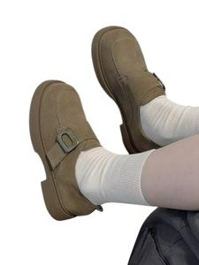 Damen Loafer Komfort Freizeitschuhe Atmungsaktive Rutschfeste Lug Sole Walking Schuh Hellbraun,Größe:EU 36