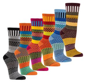 2 Paar fröhlich bunte Wollsocken Socken 45% Wolle für Damen Mädchen gemustert Gr. 39/42