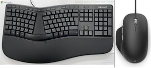 Microsoft Ergonomic Desktop -Ergonomisches Tastatur-/Maus-Set mit USB-Anschluss (Schweizerdeutsch -QWERTZ -siehe Bilder)