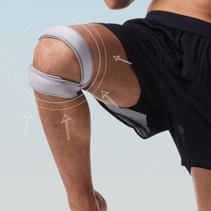 2er Set Patellasehnen Stützband, Verstellbarer Knieband  Schmerzlinderung für Läuferknie, Arthritis, Springerknie, Heilung nach Tennis Verletzungen(grau)