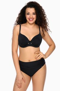 Ava damen bikini oberteil bademode musterlos bügel regulierbar sk-13, schwarz, 65f