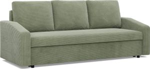 Sofa 3-Sitzer  mit Schlaffunktion,  Cord - Grün