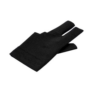 1 Stück Billard Elastische Anti-Slip Snooker Queue Pool Shooters Drei Finger Handschuhe Werkzeug-Schwarz