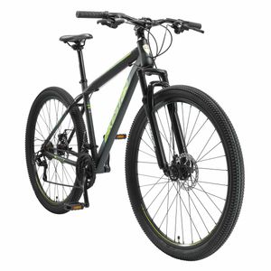 BIKESTAR horský bicykel 29 palcov, 19 palcový rám, 21 rýchlostí Shimano, kotúčové brzdy, čierny