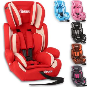 KIDUKU® Autokindersitz Kinderautositz Autositz Kindersitz 9-36kg Gruppe 1+2+3 Rot/Weiß