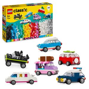 LEGO Classic Kreative Fahrzeuge, Bausteine-Set für bunte Modellautos inkl. LKW, Polizeiauto und Baufahrzeuge, Baubare Spielzeug-Autos für Kinder, Geschenk für Jungs und Mädchen ab 5 Jahren 11036