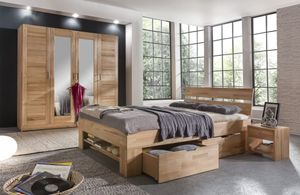 Futonbett Schlafzimmer Bett Kernbuche massiv Holz geölt Sofie 180 x 200 cm