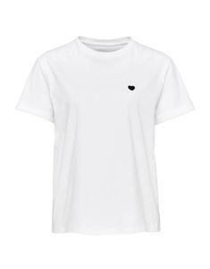 OPUS Shirt Motiv Herz 245305607-42-010white in Weiß, Größe