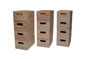 Holzkiste Stapelbox aus Kiefer 30x20x14cm
