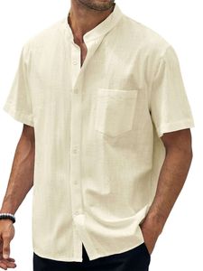 Herren Blusen Baumwolle Shirts Sommer Tops T-Shirt Hawaiian Lässig Oberteile Tshirts Hellgelb,Größe 5XL
