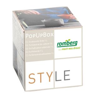 Romberg STYLE POPUP BOX Anzucht-Erde kompromiert - 5 x 1 Liter