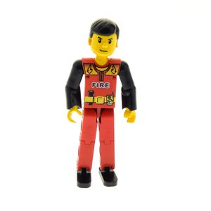 1x Lego Technic Figur Feuerwehr Mann rot Fire Gürtel Pilot 8253 tech023