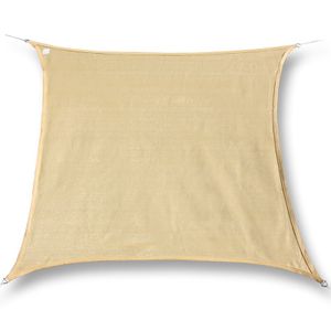 hanSe® Marken Sonnensegel 100% Polyester Quadrat 5x5 m Sand