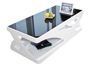 Konferenční stolek 120x60x38 cm bílá / černá