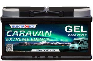 Electronicx Caravan EXTREME Edition Gel Batterie 120 AH 12V Wohnmobil Boot Versorgung