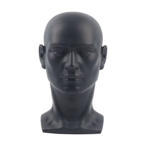 Mužský model hlavy Paruka Dekorace hlavy Manekýn hlavy Klobouky brýle (černá)