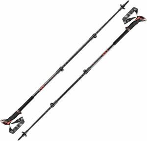 Leki Makalu Bright Red/Black/Dark Anthracite 110 - 145 cm Kije trekkingowe