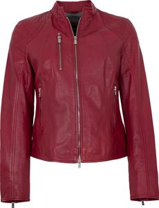 Jilani - Damen Lederjacke Lammnappa dunkelrot : 50