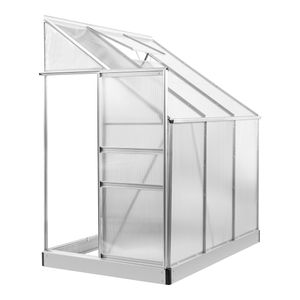 NABBI Záhradný skleník k stene Glasshouse 190x130x205 cm - priehľadná