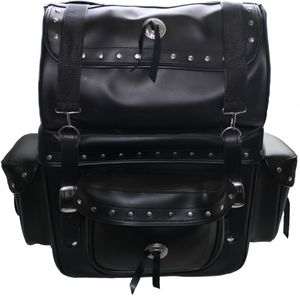 Motorrad Satteltasche saddlebag Sissy Bar Bag Motorradtasche Tasche aus Kunstleder