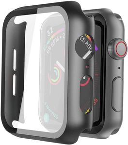 AVANA Schutzhülle für Apple Watch Series 6 / 5 / 4 / SE 40mm Hülle TPU Bumper iWatch Case 360° Full-Cover Displayschutz Schwarz