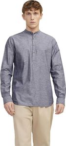 Jack & Jones Summer Half Placket Linen Langarmhemd Grau M Mann Grau M