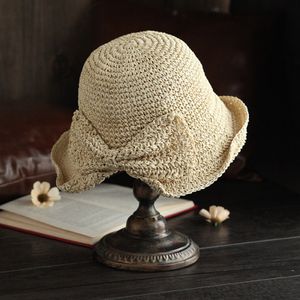 Stroh Sonnenhut mit Sonnen Shade UV-Schutz Sonnenhut Damen Strand Hüte Strohhut für Frauen und Mädchen, Beige