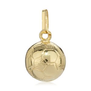 NKlaus Kettenanhänger Fußball Ball 333 Gelb Gold 8 Karat 10mm Klein Amulett Talisman 4062