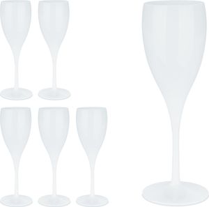 relaxdays skleničky na šampaňské plastové sada 6 kusů