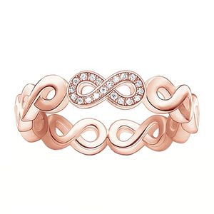 Thomas Sabo Damen Ring Infinity mit Diamanten rosègoldfarben D_TR0003-923-14, Ringgroesse:56 (17.8)