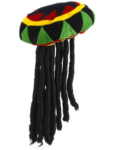Rastafari-Hut mit Dreadlocks bunt-schwarz