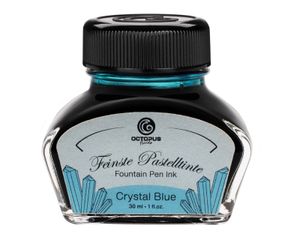 Octopus Füllertinte, Schreibtinte im Tintenglas, Füllhaltertinte Pastell Blau "Crystal Blue" 30 ml