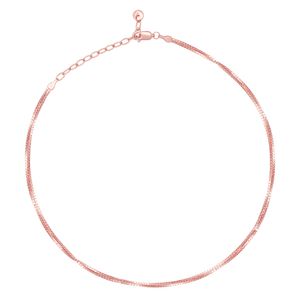 cai Collier Choker 925/- Sterling Silber 37cm rot ohne Stein 360252589-37-2