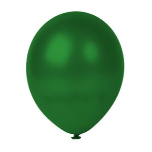 10 Standard Luftballons 30 cm, Grün metallic (glänzend)