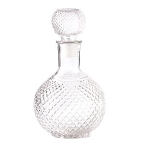 500ml Transparente Kugelform Quick Dekanter Glasflasche Kristall Whisky Weinflasche mit Stopper Home Bar Tool