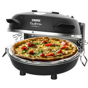 ERATEC Pizzamaker SET PM-27: Elektrischer Pizza Steinofen für innen & außen. Bis zu 400°C. inkl. Zubehör: Pizzaschieber und Pizzaschneider