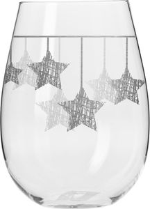 KROSNO Star Weißweingläser ohne Stiel mit hängendem Silberstern, 6er-Set, 500 ml