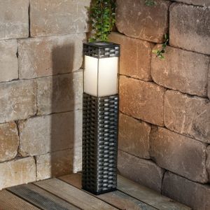 esotec Solar Standleuchte RATTAN-STYLE Wegeleuchte wetterfest IP34 102073