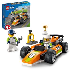 LEGO 60322 City Rennauto, Formel 1 Auto für Kinder mit Mechaniker- und Minifiguren