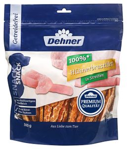 Dehner Premium Hundesnack, hochwertiges Leckerli getreidefrei, Kausnack für Hunde, Huhn, 500 g