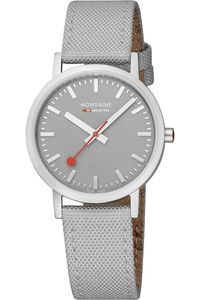 Mondaine Uni Quarz Armbanduhr aus Edelstahl mit Textil-Kork Band - CLASSIC - A660.30314.80SBH