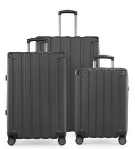 HAUPTSTADTKOFFER Q-Damm - Kofferset 3-teilig, Gepäck-Set (S+M+L) Koffer 4 Rollen Erweiterung, TSA-Schloss,Graphite