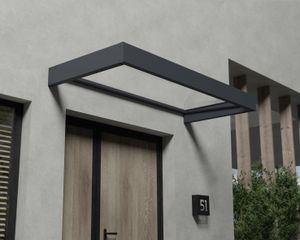 Palram - Canopia Metall Vordach Sophia Clear 2150 Anthrazit 95x215x17 cm Palram - Canopia Metall Vordach Sophia Clear 2150 Anthrazit 95x215x17 cm