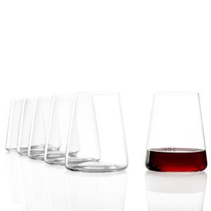 Stölzle Lausitz POWER Weinbecher groß 515 ml, 6er Set Rotwein Becher, spülmaschinenfest, bleifreies Kristallglas, hochwertige Qualität, elegant