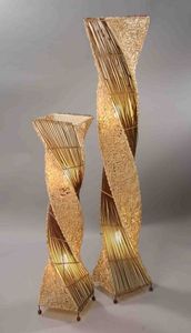 Deko-Leuchte MARCO, hohe Stehlampe aus Natur-Material, gedrehte Form, Grösse:ca. 150 cm