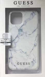 Guess Hardcase Marble für Iphone 11 Pro Max weiß Hülle Cover